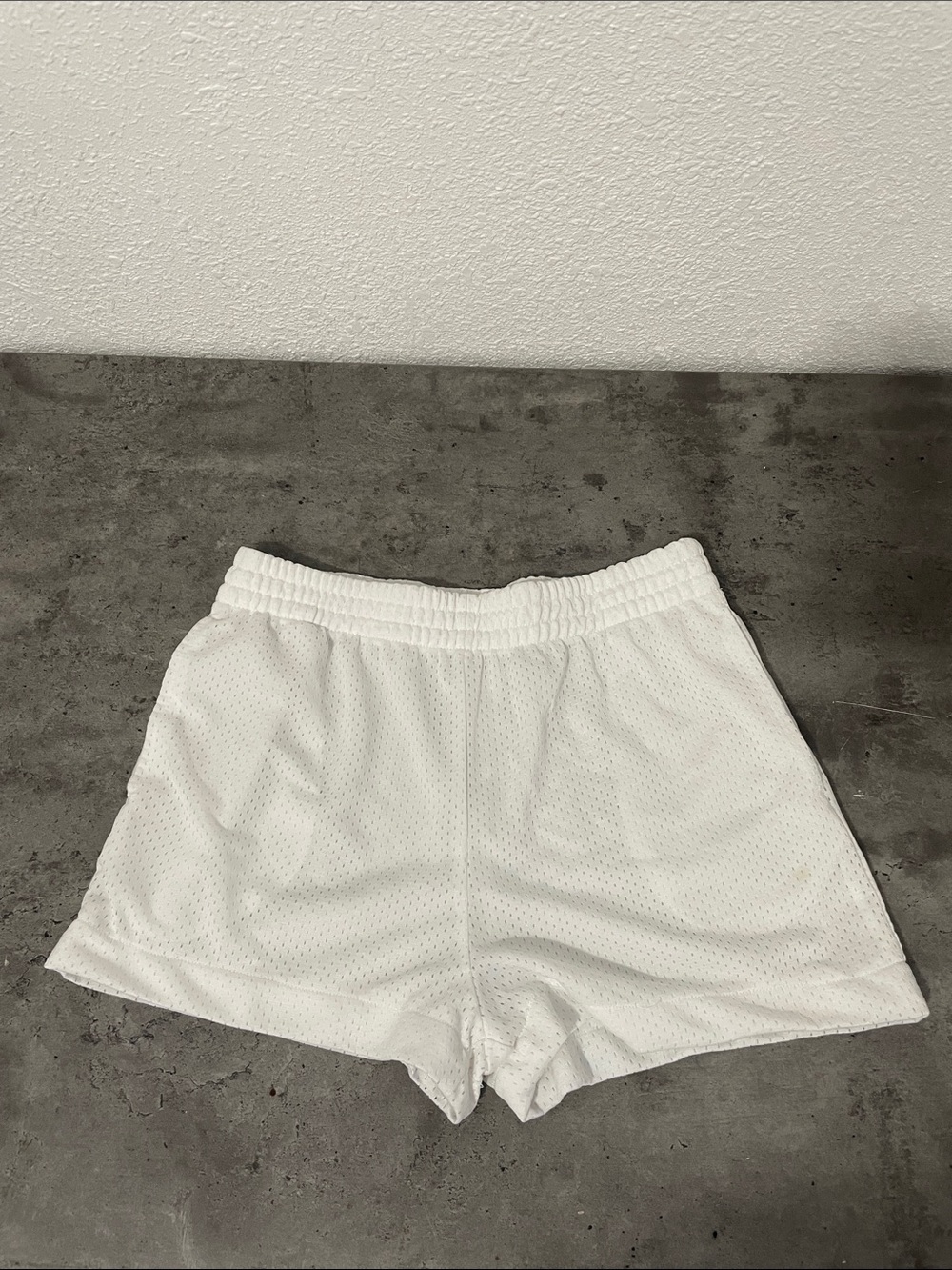 Women’s White Mesh Athletic Shorts - Classic Comfort